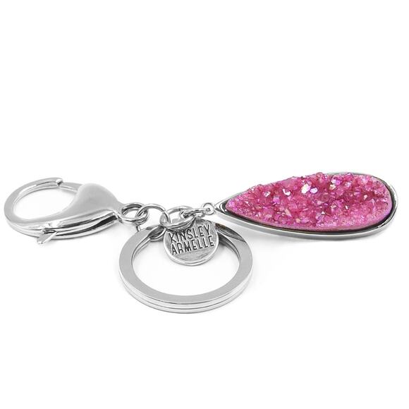 Kinsley Armelle Accessories - RETAIL $30 Kinsley Armelle Blush Quartz Drop Keychain*NEW*